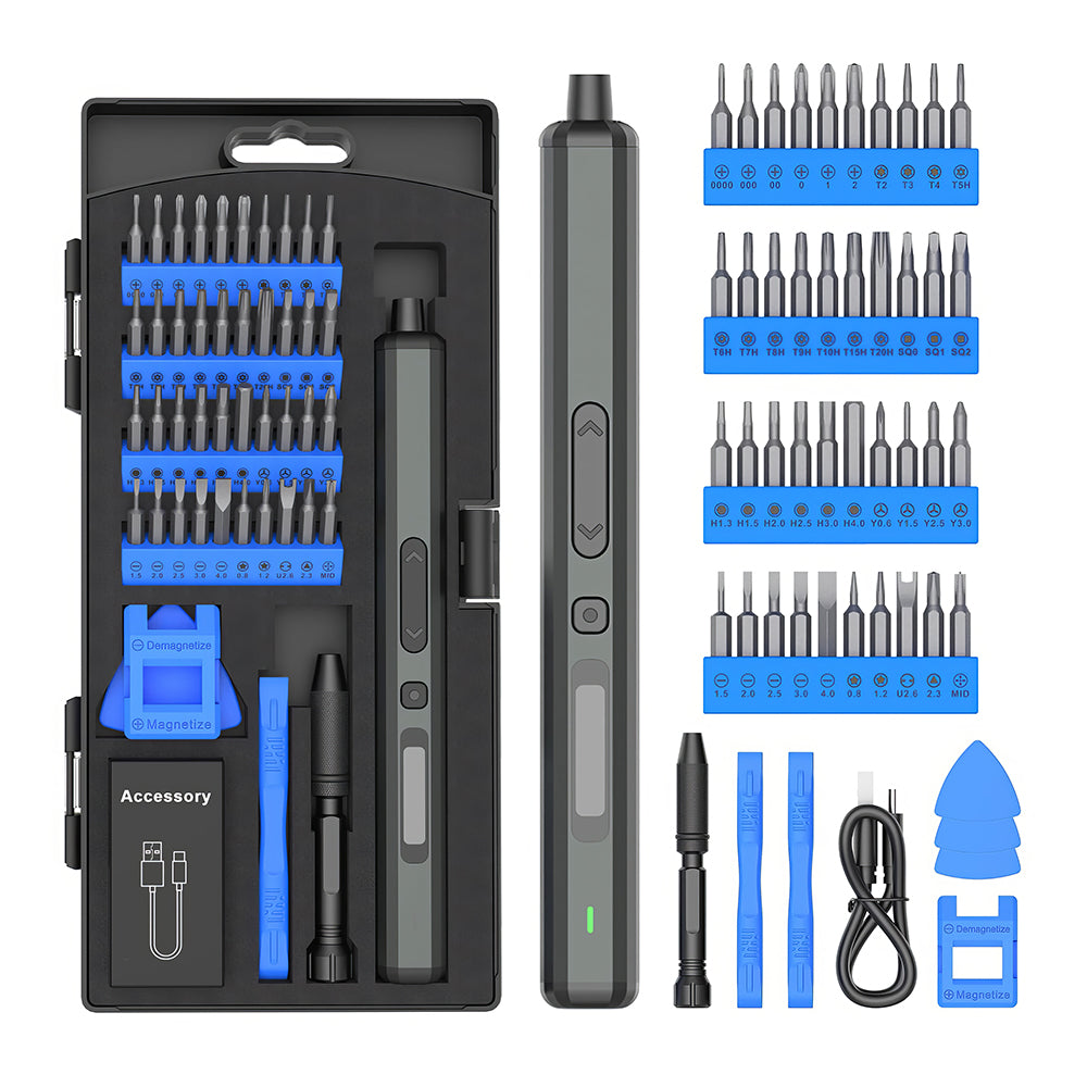68 in 1 Electric Precision Screwdriver Set Cordless Mini Repair Tool with 5 Torque Settings Magnetic Case