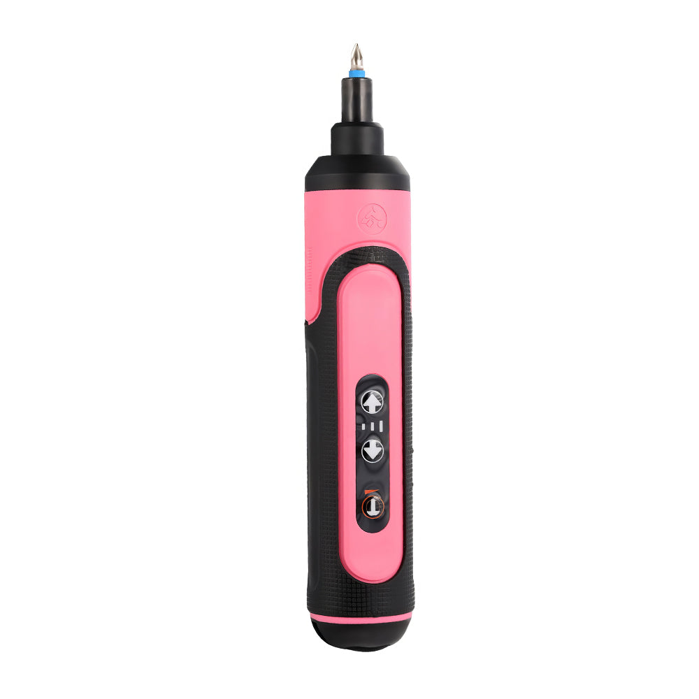 4V Cordless Electric Screwdriver 3 Torque Settings with 26 Bits for Furniture
