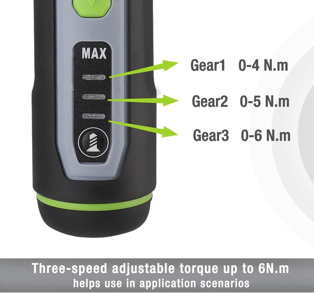 4V Electric Screwdriver Rechargeable Cordless with 35 Bits Extension Rod LED Light Carrying Case