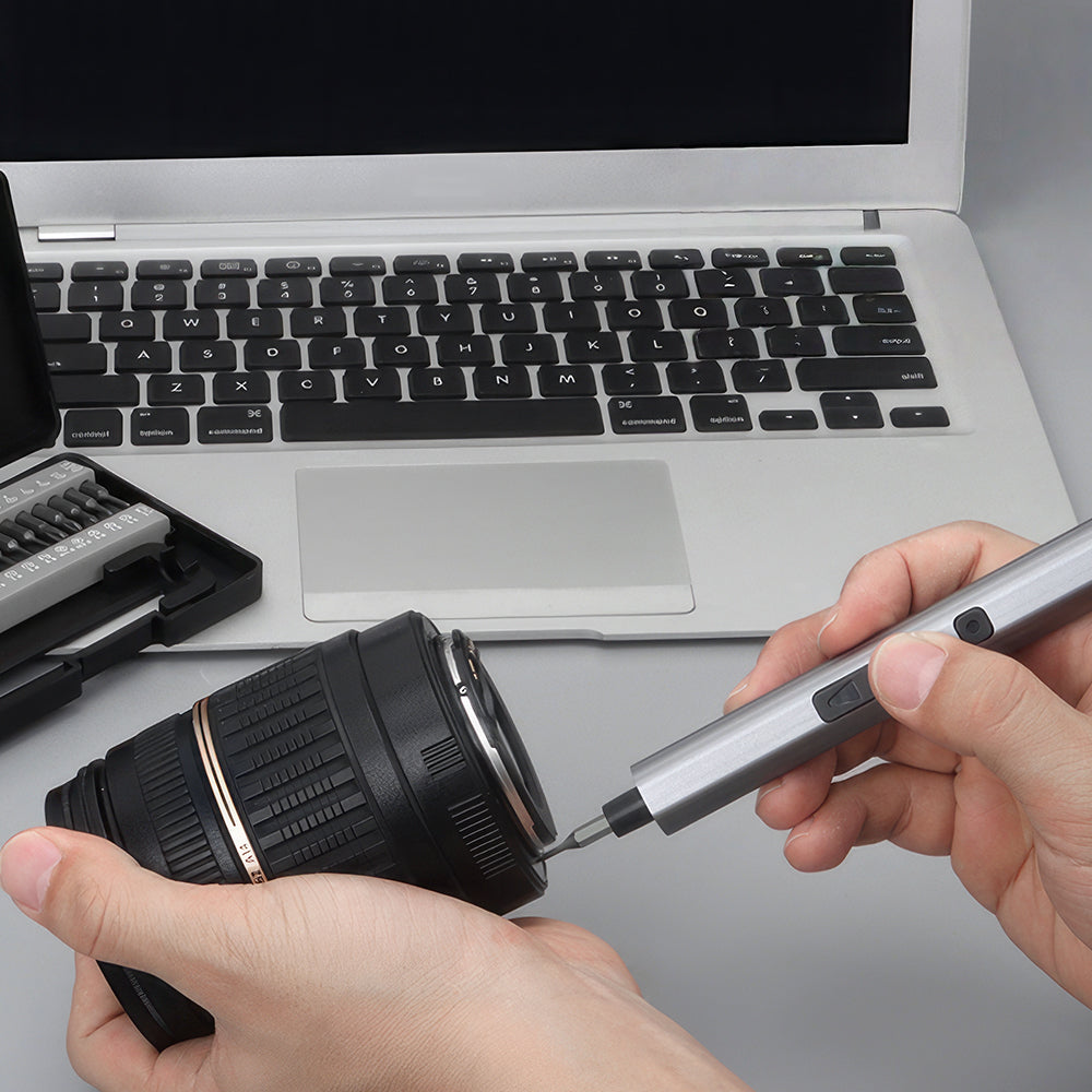 Mini Electric Screwdriver 29 in 1 Cordless Kit with 24 Magnetic Bits for Phone Laptop